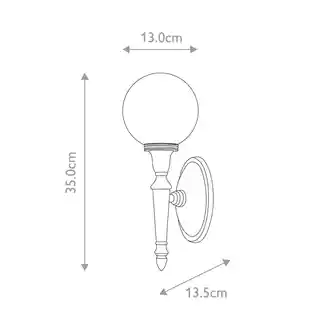 Elstead kinkiet DRYDEN BATH/DRYDEN4 PB IP44