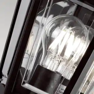 Elstead Lighting Kinsale kinkiet zewnętrzny czarny IP44 dekoracyjny styl, oprawa flush