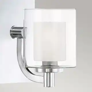 Elstead Kinkiet Kolt QZ-KOLT1-PC-BATH IP44 podwójny szklany klosz chrom nowoczesny