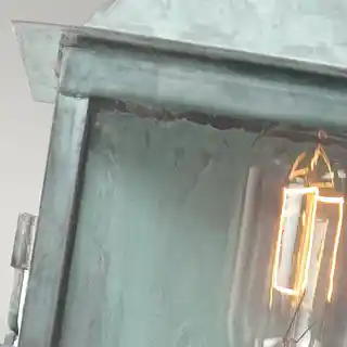 Elstead Lighting Kinkiet zewnętrzny Lambeth Palace V IP44, klasyczna oprawa, zielony, dekoracyjny, do elewacji, styl elegancki