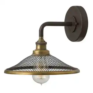 Elstead Rigby Kinkiet loft, pojedyncza oprawa ścienna, dekoracyjny styl, stal, czarny, HK RIGBY1 KZ