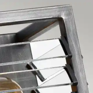 Elstead Lighting kinkiet Louvre LOUVRE2 szary metal industrial 2-punktowy