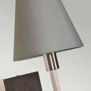 Elstead Lighting kinkiet LUCERNE, szczotkowany nikiel, szary abażur, 1-punkt, nowoczesny, elegancki, kolekcja LUCERNE