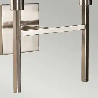 Elstead Lighting kinkiet LUCERNE, dwa źródła światła, szczotkowany nikiel, szare abażury