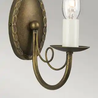 Elstead Lighting kinkiet Minster MN1 czarny złota patyna, oprawa ścienna, nowoczesny design