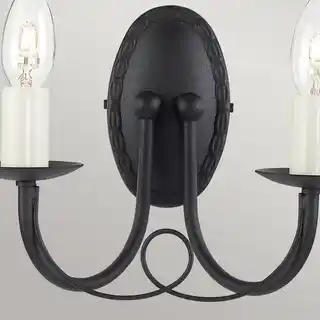Elstead Lighting kinkiet Minster MN2 czarny, oprawa ścienna, nowoczesny design