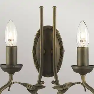 Elstead Lighting kinkiet Olivia OV2 czarny złota patyna, oprawa ścienna, nowoczesny design