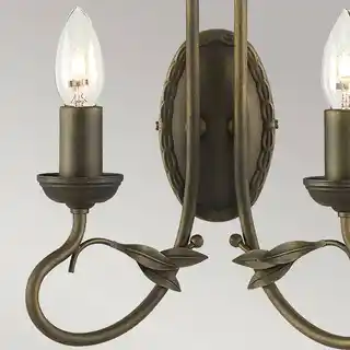 Elstead Lighting kinkiet Olivia OV2 czarny złota patyna, oprawa ścienna, nowoczesny design