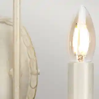 Elstead Lighting kinkiet Olivia OV2 ivory, złota patyna, oprawa w kolorze kości słoniowej