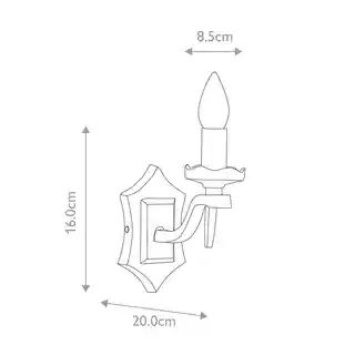 Elstead Lighting kinkiet Rectory RY1B czarny, oprawa ścienna, nowoczesny design