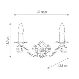 Elstead Lighting kinkiet RECTORY RY2A czarny, oprawa ścienna, nowoczesny design