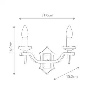 Elstead Lighting kinkiet Rectory RY2B czarny, oprawa ścienna, nowoczesny design, metalowa, IP20
