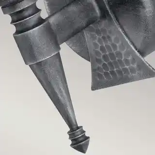 Elstead Lighting kinkiet Saxon SAX1 czarny srebrna patyna metalowa oprawa ścienna