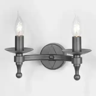 Elstead Lighting kinkiet Warwick WR2 grafitowa czerni kuty żelazo