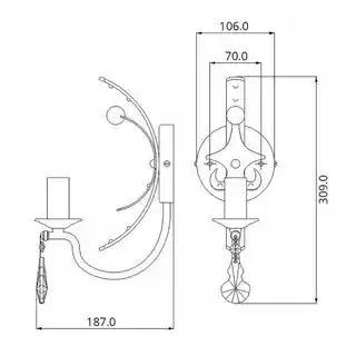 Elstead Lighting kinkiet Windsor1 złota patyna, oprawa metalowa, nowoczesny design
