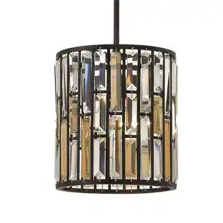 Elstead Gemma HK-Gemma-P-A-VBZ lampa kryształowa wisząca kryształy bursztynowe przezroczyste brązowa metalowa