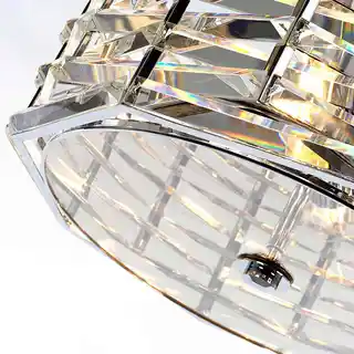 Elstead Lampa kryształowa wisząca Shoal polerowany nikiel 4-płomienna