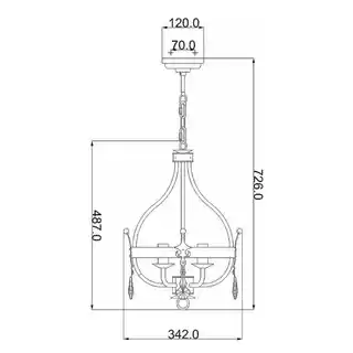 Elstead lampa kryształowa wisząca Windsor4 złota patyna, oprawa z kryształami, nowoczesny design