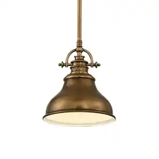Elstead Lampa loft wisząca Emery QZ EMERY P S WS mosiężna nowoczesny styl, średnica 20,3 cm