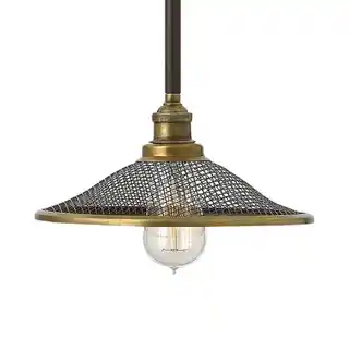 Elstead Rigby lampa wisząca loftowa, mosiądz, dekoracyjny styl, pojedyncza oprawa