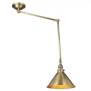 Elstead Lighting Lampa loftowa wisząca ścienna Provence mosiądz postarzały, metalowa oprawa industrialna, łącznik sufitowy i ścienny
