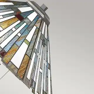 Elstead lampa podłogowa Maybeck QZ, nowoczesny design, stalowa konstrukcja, biały abażur, wysoka, regulowana wysokość