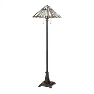 Elstead lampa podłogowa Maybeck QZ, nowoczesny design, stalowa konstrukcja, biały abażur, wysoka, regulowana wysokość