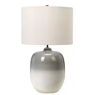 Elstead Lampa stołowa Chalk Farm kredowa biel jasnoszary abażur kości słoniowej