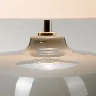 Elstead Lampa stołowa Chalk Farm kredowa biel jasnoszary abażur kości słoniowej