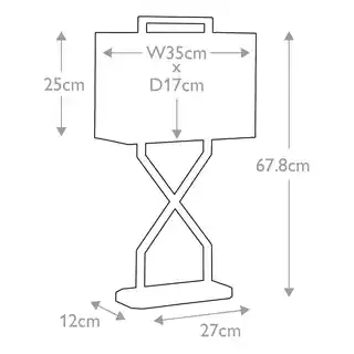 Elstead Lampa stolowa CROSS CROSS, abażur tkaninowy, chrom, nowoczesny design