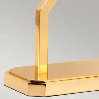 Elstead Lampa stolowa Cross, polerowane złoto, abażur ivory, kolekcja Cross