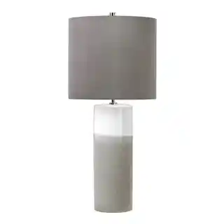 Elstead Lighting Lampa stołowa Fulwell Fulwell TL biało-szara, oprawa ceramiczna, nowoczesny design