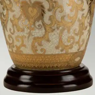 Elstead Lighting lampa stołowa Goldthistle złoto, biała, ceramiczna, kolekcja Goldthistle, model TL