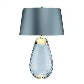 Elstead Lampa stołowa Lena LENA-TL-L-BLUE, niebieska, oprawa ceramiczna, styl nowoczesny