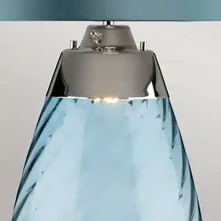Elstead Lampa stołowa Lena LENA-TL-L-BLUE, niebieska, oprawa ceramiczna, styl nowoczesny