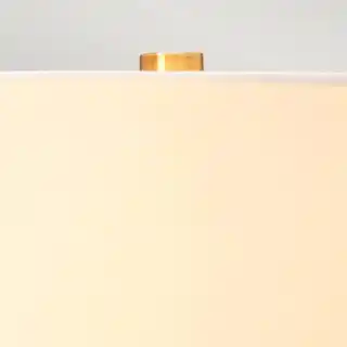 Elstead Lampa stołowa Luga szkło dymione drewno postarzałe mosiądz abażur kość słoniowa