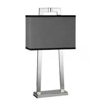 Elstead Lighting Lampa stołowa MAGRO MAGRO-TL polerowany nikiel szary abażur