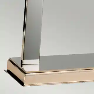 Elstead Lighting Lampa stołowa MAGRO MAGRO-TL polerowany nikiel szary abażur