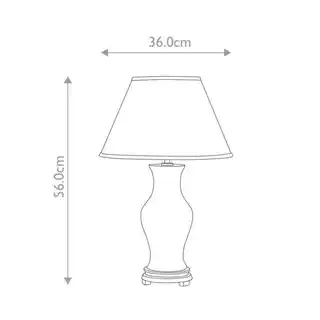 Elstead Lighting lampa stolowa Majin, czerwona, kremowy abażur, model DL-MAJIN-TL-OXB