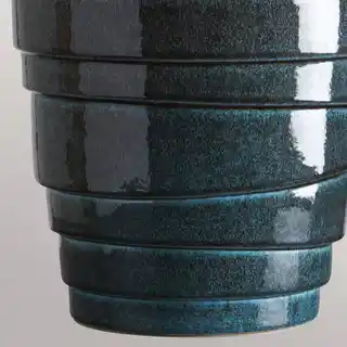 Elstead Lighting Lampa stołowa Neptune niebieska ze srebrnym abażurem, model Neptune TL