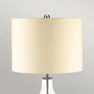 Elstead Lampa stołowa Orb orb tl clear polerowany nikiel kremowy abażur