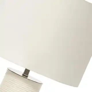 Elstead Lampa stołowa Ripple Ripple TL biała, elementy polerowanego niklu