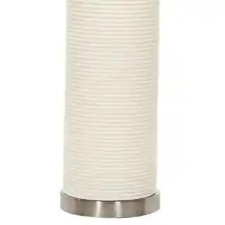 Elstead Lampa stołowa Ripple Ripple TL biała, elementy polerowanego niklu