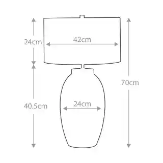 Elstead Lighting Lampa stołowa Victor Victor duża kremowa z brązowym abażurem