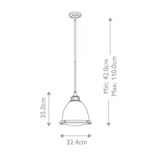 Elstead lampa wisząca Amelia mosiądz, kolekcja HK Amelia, model P M HB
