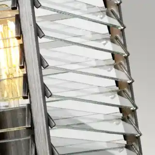 Elstead Lighting Lampa wisząca Louvre 4-płomienna szary chrom metal tekstylia nowoczesna
