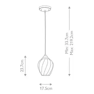 Elstead Lampa wisząca Tiber TIBER-P-CLEAR chromowana oprawa w kolorze polerowanego niklu