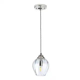 Elstead Lampa wisząca Tiber TIBER-P-CLEAR chromowana oprawa w kolorze polerowanego niklu