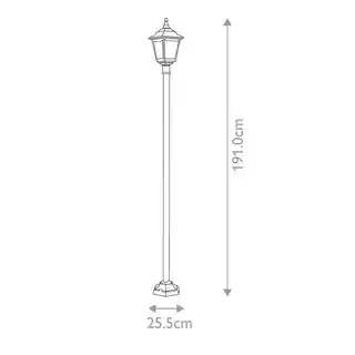 Elstead Lighting latarnia stojąca Kerry Kerry Post IP44 czarna, klasyczna, zewnętrzna, do parku