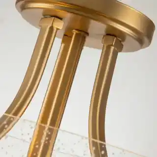Elstead Lighting Hollister lampa sufitowa półplafon szczotkowany mosiądz QZ-HOLLISTER-SF-BB